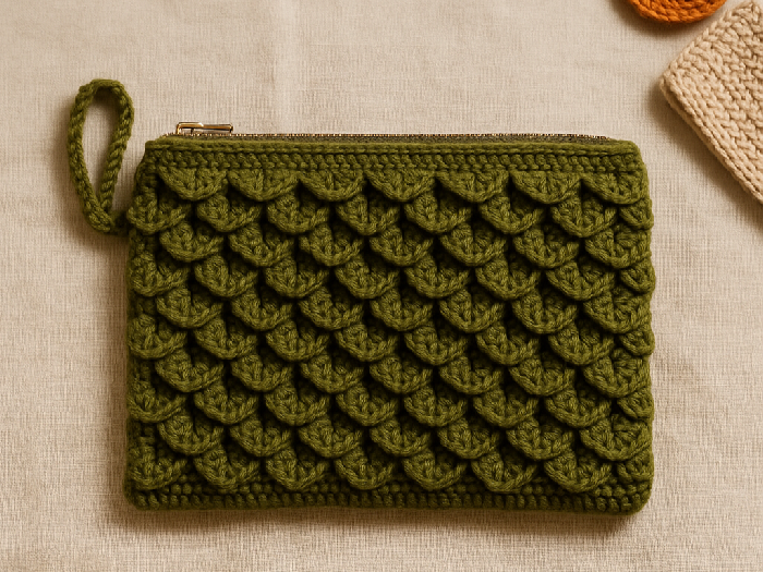 Crocodile Stitch Crochet – 3D Scales & Clutch Pattern Tutorial