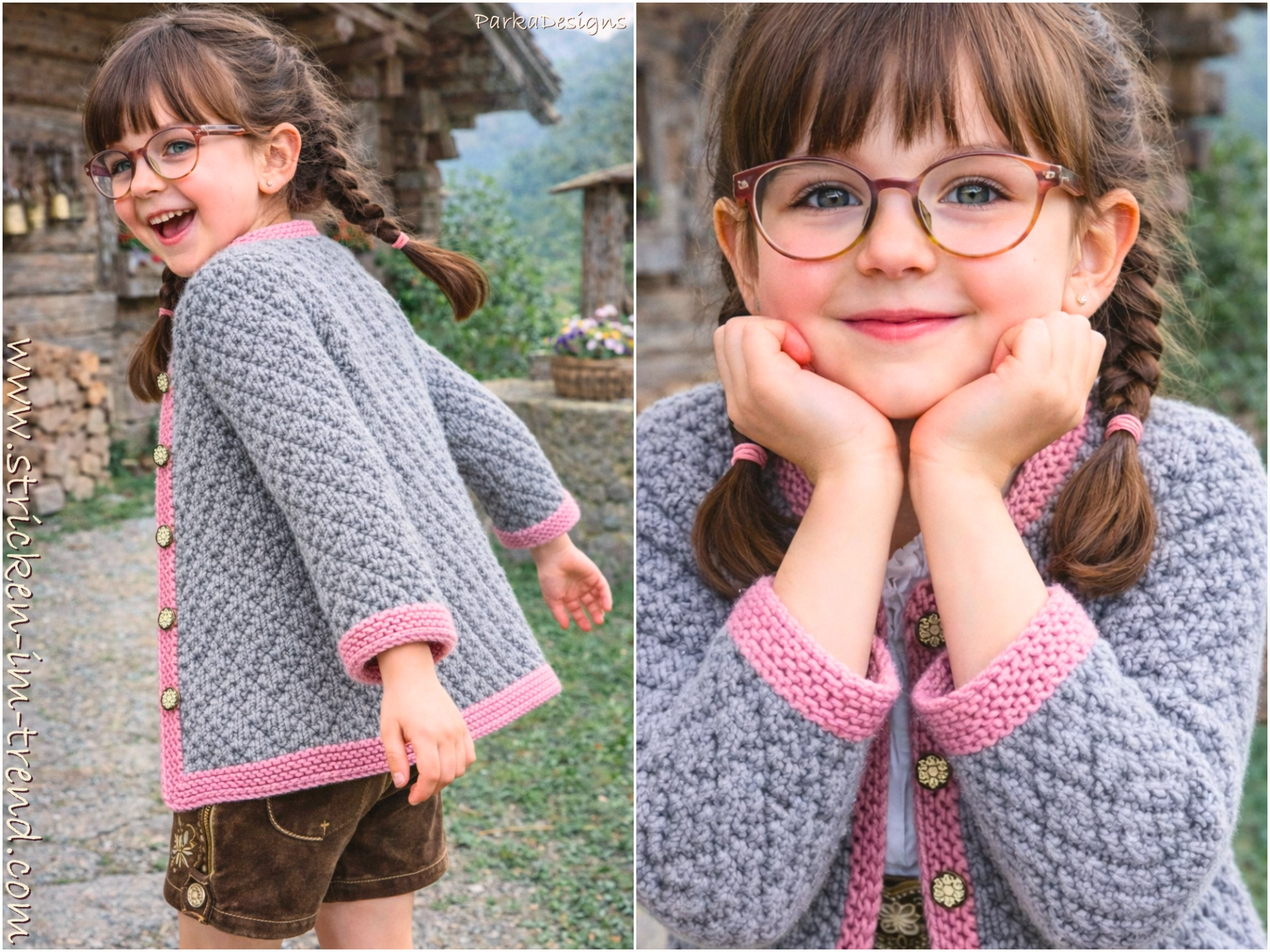BabyAlpenChic Rhombus Trachtenweste für Mädchen