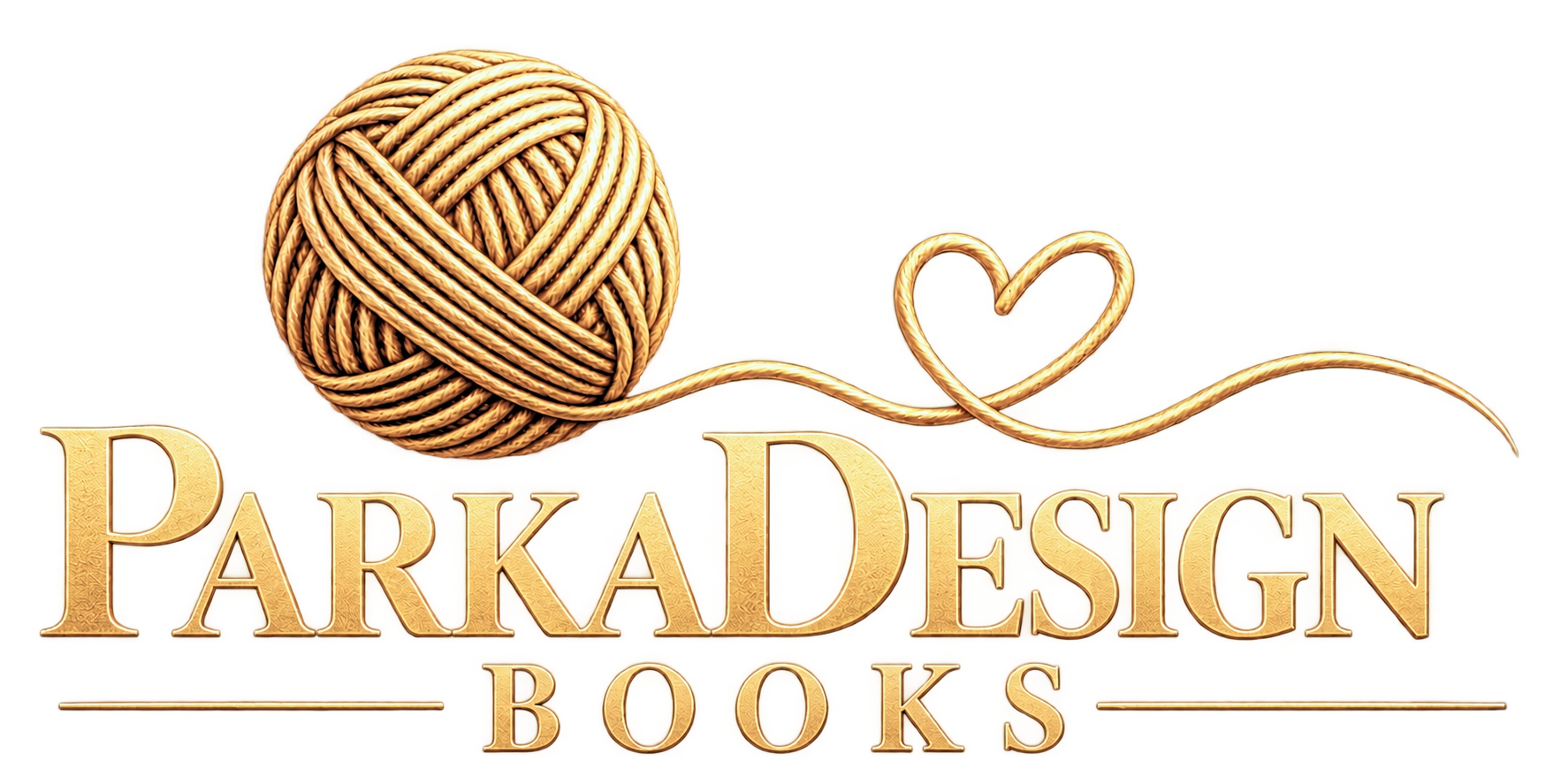 ParkaDesign Books – originales goldenes Garnherz-Logo